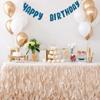 Non Woven Daisy Banner Birthday Party Decoration Hanging Flag Durable Happy Birthday Banner