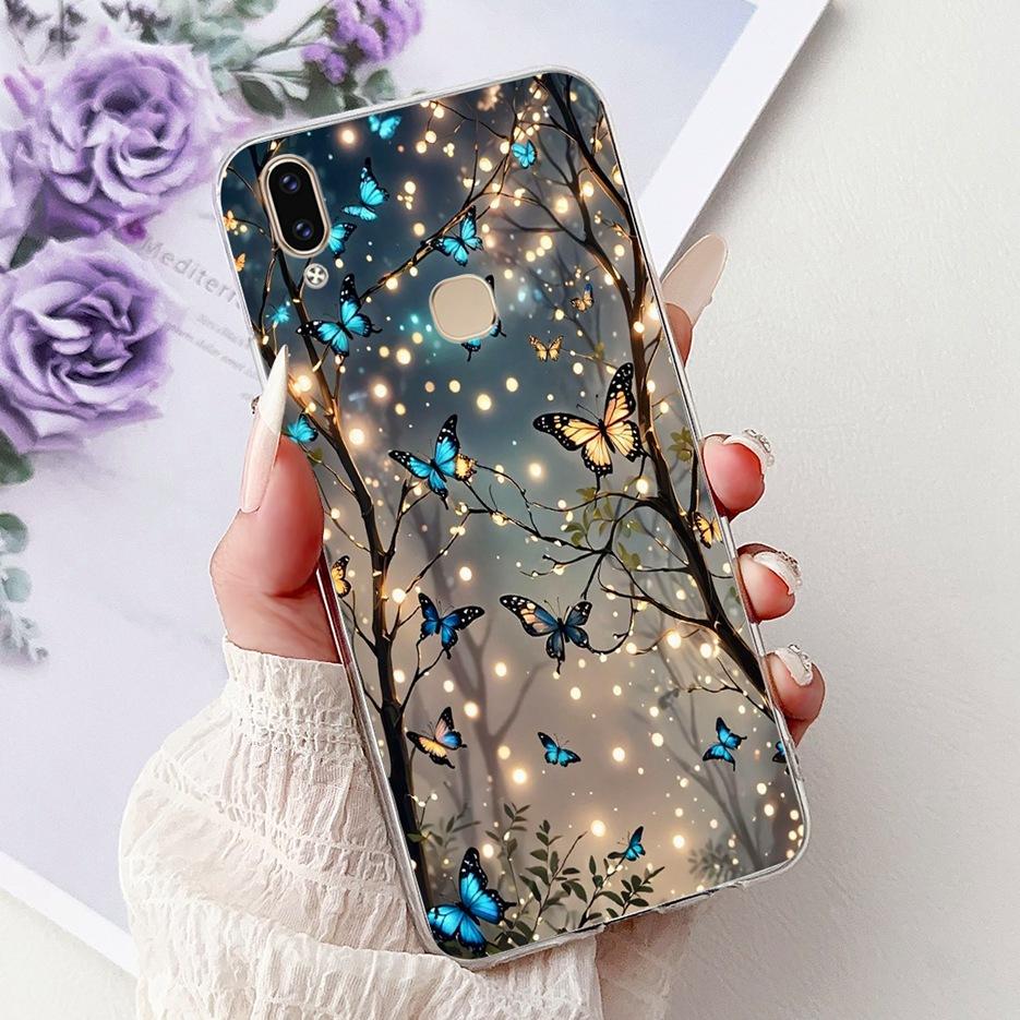 Чехол для Vivo V9 Youth 1727 1726 Милый Чехол с Рисунком Сердечка Мягкий Тонкий Чехол для Телефона Для Vivo Y85 Y89 V 9 Youth VivoV9 6GB Fundas