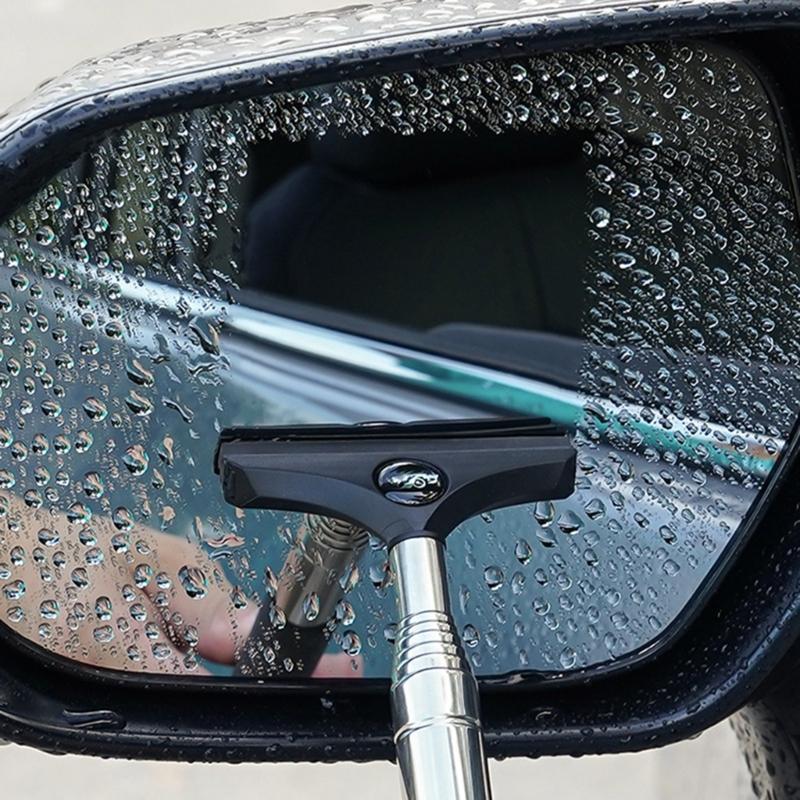 Автомобильный скребок для боковых зеркал автомобиля Портативный автомобильный скребок для автомобильного зеркала заднего вида Телескопическая 98 см Длинная ручка