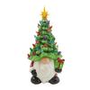Lighted Up Gnomes Christmas Tree Figurine Small Prelit Faceless Old Man Christmas Tree with Multicolored Light for Home Room Fireplace Tabletop Decor