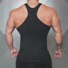 Men's Muscle Bodybuilding Fitness Vest - Round Neck, Irregular Hem, Pure Cotton