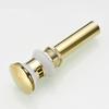 Gold Bathroom Basin Sink Pop Up Drain Brass Material Waste Stopper Floor Drain Non-Porous Bathroom Basin Drainer Bath Hardware
