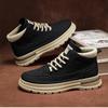 High-top Men's Casual Shoes Fashion Men's Casual Boots British Retro High-top Male Work Shoes Versatile Thick-soled Casual Shoes