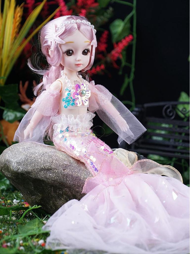 Музыкальная кукла принцесса русалочка для девочек, идеальный подарок от Night Market