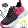 Breathable Women Safety Shoes Anti-smash Anti-puncture Steel Toe Sneaker Woman Outdoor Work Safety Boots Light Work Shoes Famale