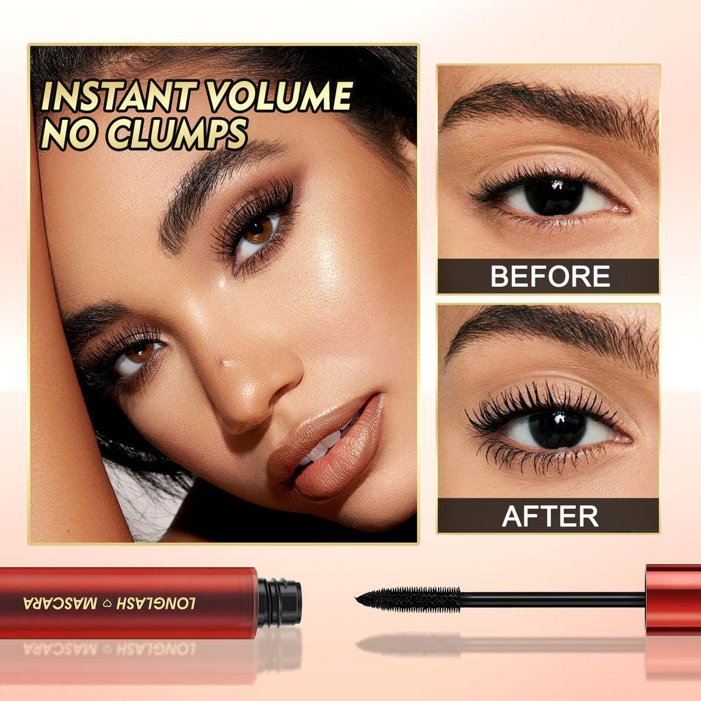 Тушь для ресниц Водостойкая, Устойчивая к поту, Не растекающаяся, Тонкая, Густая, Подкрученная, Придающая форму, Не для макияжа