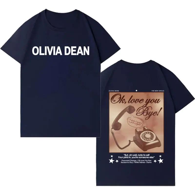 Singer Olivia Dean Popluar Graphic Cover Short Sleeve Tee Mens Womens Hip Hop Oversized High Quality Cotton Casual Cozy Tshrits