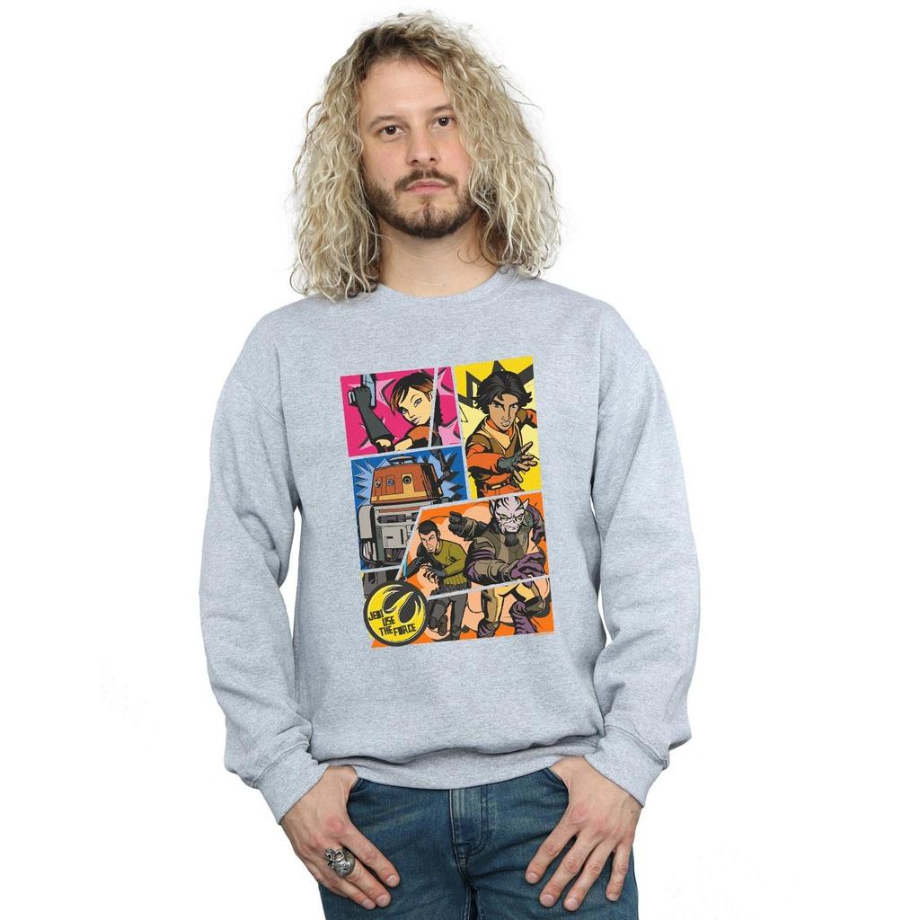 Star Wars Mens Rebels Comic Strip Sweatshirt