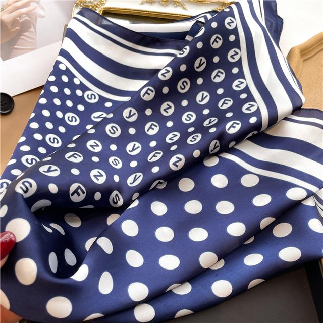 Silk Scarf For Women Luxury Hijab Hair Bands Square Neckerchief Female Satin Shawl Ribbon Headband Fashion Wraps Bandana