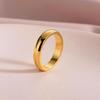 Korean Rose Gold Polished Couple Ring - Fashionable 4mm Titanium Steel Band for Women