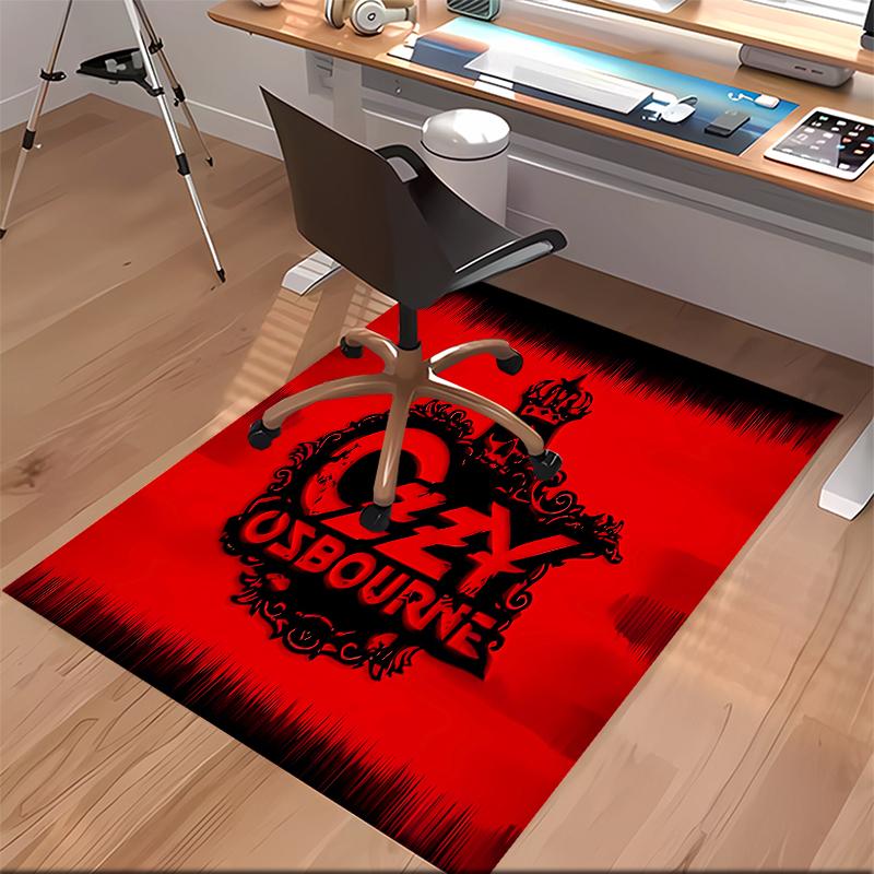 1pc Ozzy Madman1 Print Area Rug - Soft, Washable Non-Slip Indoor Mat for Office Chairs, Living Room, Home Office Decorative Rug