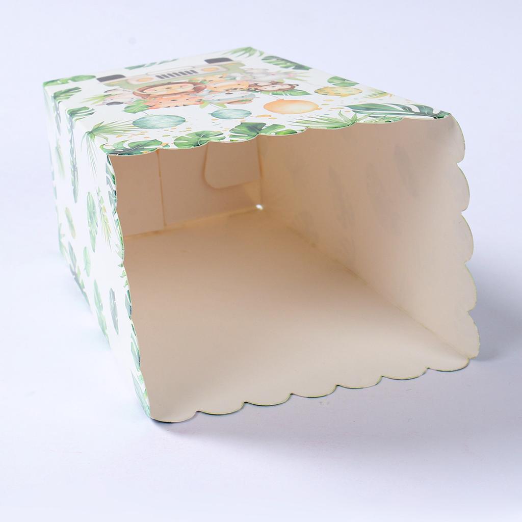 Jungle Animal Popcorn Boxes Zoo Treat Boxes Paper Jungle Theme Birthday Party Supplies Baby Shower Favor Movie Night Decorations