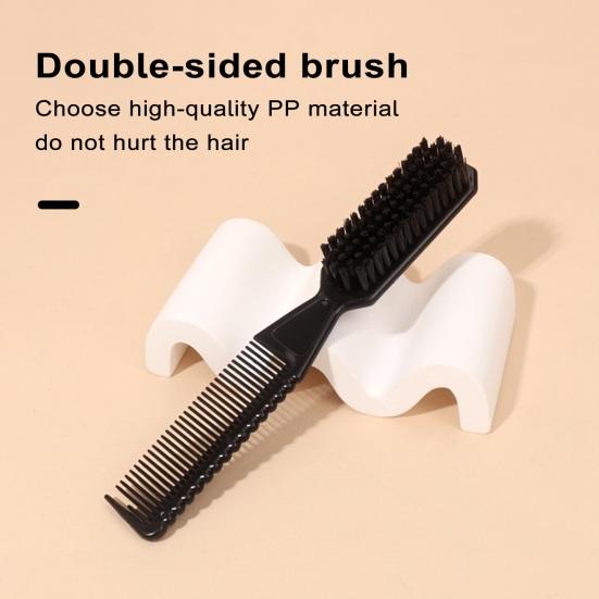 Dual-Use Hair Brush Comb Portable Gentle Cleaning Compact Comfortable Fluffy Beard Comb for Broken Hair