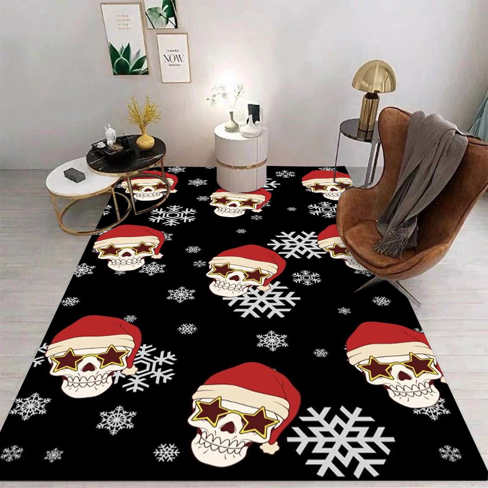 Funny Spooky Christmas Theme Carpet Living Room Bedroom Sofa Office Large Area Decorative Mat Kids Play Four Seasons Rugs Gift