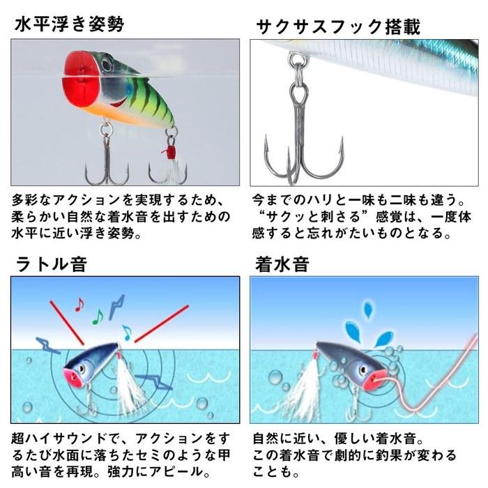 Daiwa Steez Popper Black 70F Lure 70mm