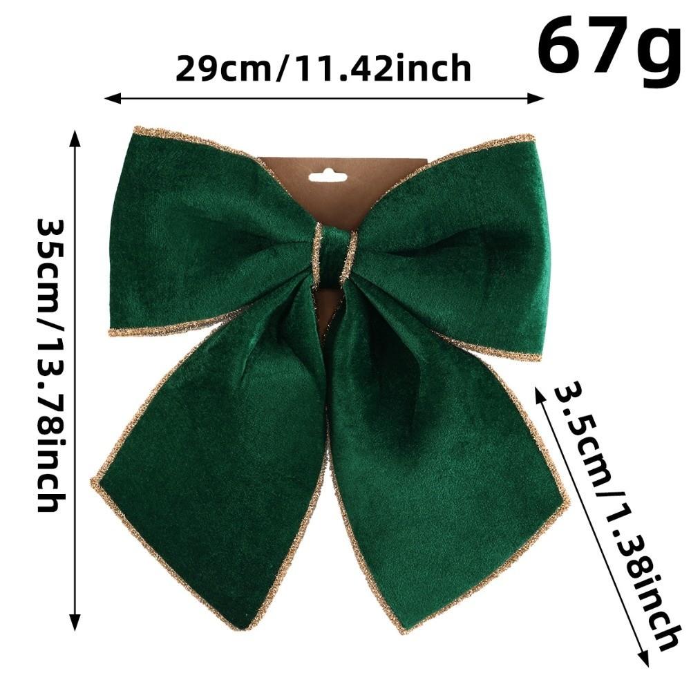 New Flannel Christmas Bow Tie Red Green Handcrafted Christmas Tree Decorations Wreath Bow Holiday Decoration