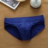 Men Briefs Letter Print 3D U Convex Design Panties Low-rise Milk Silk Wide