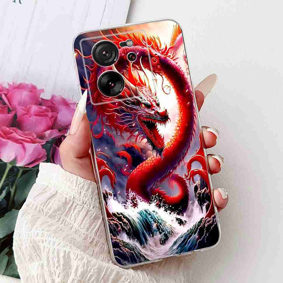 Для Xiaomi Mi 13T 5G 6.67" Чехол Мультяшный Медведь Мягкий Силикон ТПУ Чехол Для Xiaomi Mi13T 5G 2306EPN60G 6.67" Цветы Радужные Оболочка
