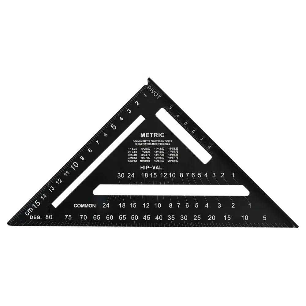 7 Inch Aluminum Alloy Triangle Ruler Square Protractor High Precision Measuring Tool for Engineer Carpenter