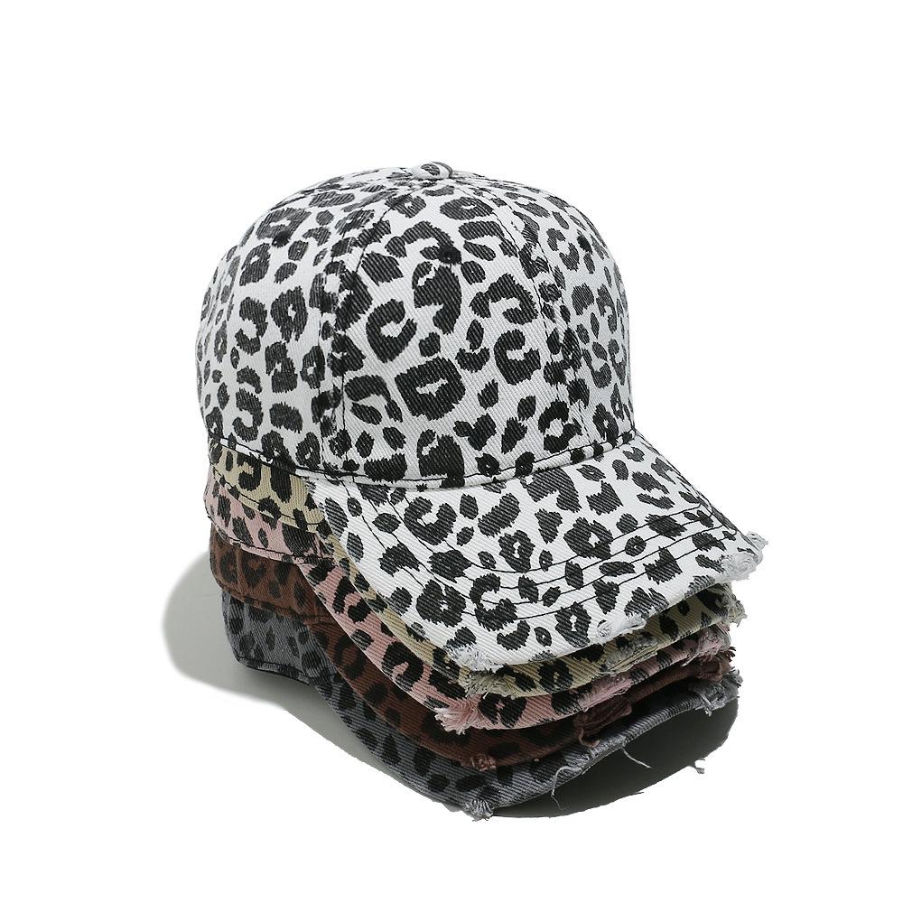 Женская бейсболка с леопардовым принтом - Европейская и американская уличная мода Хип-хоп Утиный козырек