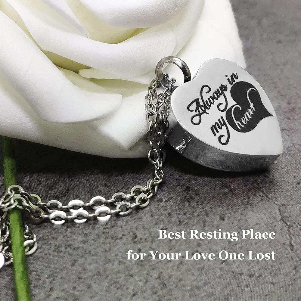 Маленькая урна для праха человека, памятная мини-урна для кремации с ожерельем-урной и бархатным мешочком