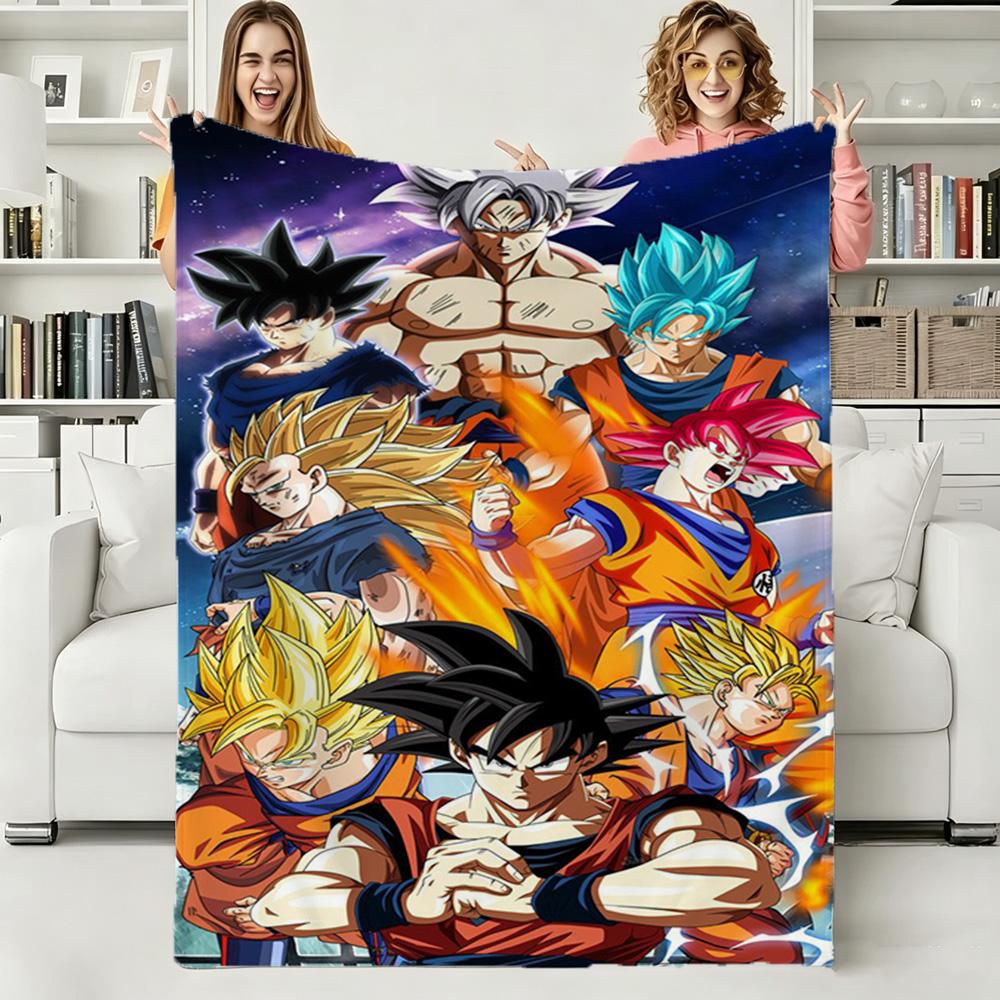 D-Dragon Ball Goku Super Z Мягкое теплое фланелевое одеяло Арт для стены спальни Декор гостиной Кровать Пикник Офис для подарков на день рождения