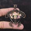 Copper Pink Opal Gemstone Pendant Copper Wire Wrapped Pendant Handmade Unique Pendant Copper Wire Wrap Jewelry Tortoise Pendant Gift For Mom