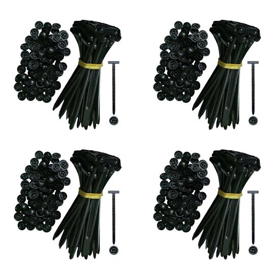 Tie Buckle Set Durable UV-Resistant Black Ties Pin Button Self-Locking Design Universal Model Cable Buckle