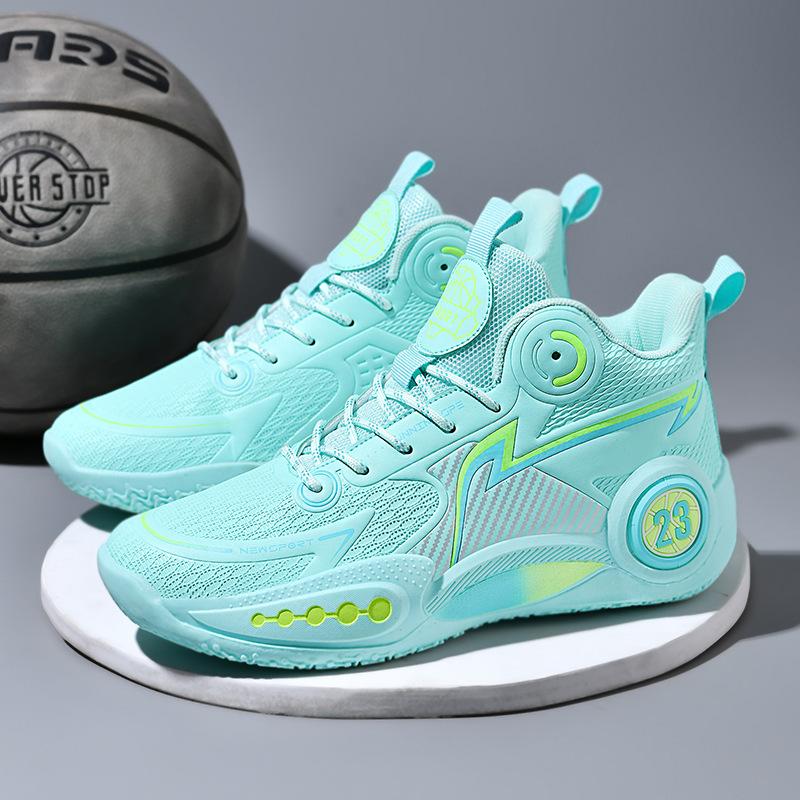 Баскетбольная обувь для молодежи, новые беговые профессиональные практические тренировочные нескользящие высокие износостойкие амортизирующие спортивные туфли Корзина