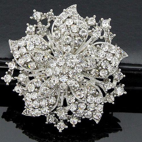 High grade diamond inlaid exquisite flower brooch women's banquet dress with collar pin accessories Bauhinia flower brooch