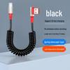Двойной угловой пружинный выдвижной USB-кабель для быстрой зарядки 6A для телефонов и автомобилей