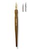 Tachikawa Pin Pen Holder Premium Free Nib Holder TAMO Chocolate with 2 Nibs PFTCBD High-grade