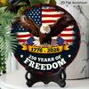 2D Flat 1pc Aluminum Independence Day-Themed Soaring Eagle Wall Decor 7.87 inches x 7.87 inches Patriotic Decor Suitable for hanging on front doors