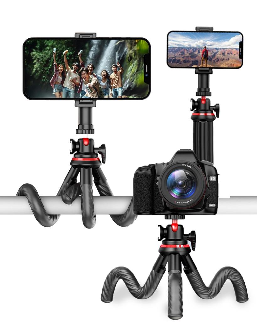 BIZ Wiggle Selfie Incredibly Compatible with and Many Other Action Compact Digital Smartphone Camera Mini Tabletop Tripod Tripod, Stick, Versatile,