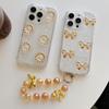 3D Чехол-бантик для iPhone 13-17 Pro Max: Прозрачный подсолнух эпоксидный дизайн.