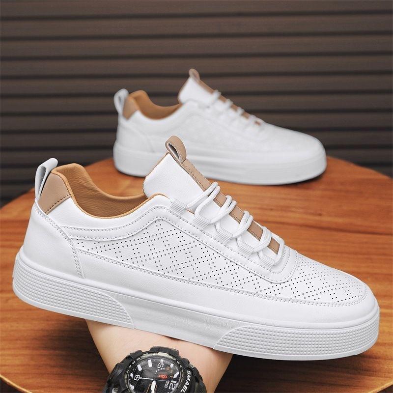 Spring Men's Shoes New Breathable Little White Shoes Men's Trend Versatile Platform Men's Sports and Leisure Shoes Board Shoes