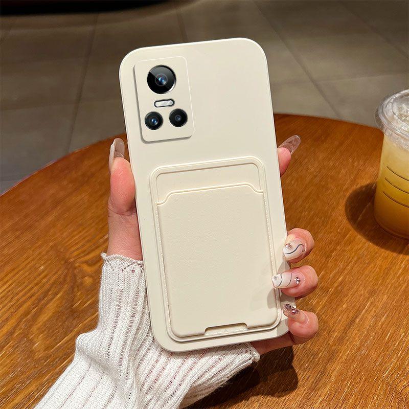 Realme Gtneo3 Mobile Phone Case Soft Silicone Protective Case Creative Bracket Creative Tide Card Bag