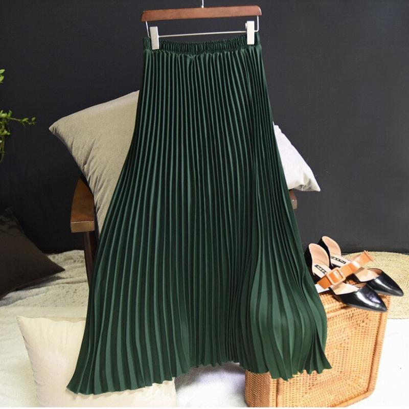 Women's Chiffon Wide Leg Pants Temperament Silky Chiffon Lined Wide Leg Skirt Pants