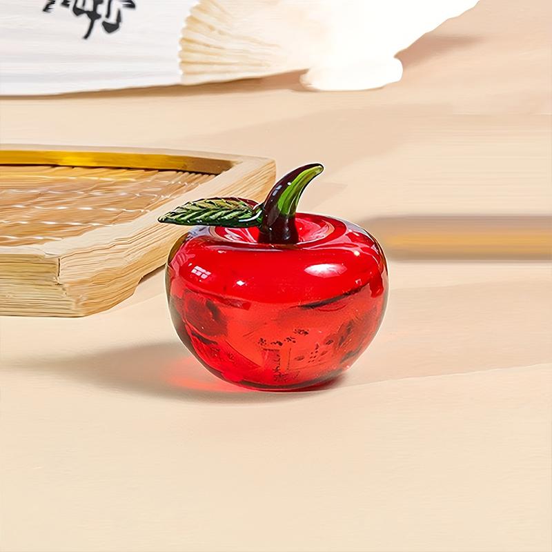 1шт хрустальная скульптура из фруктов, украшение для дома и кухни, ручная работа, стеклянная статуэтка из клубники, лимона, банана, груши