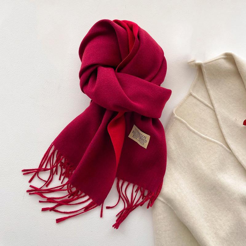 Модные большие шарфы для женщин, удобные, похожие на кашемир, акриловые, толстые шарфы, зимние, ветрозащитные шарфы