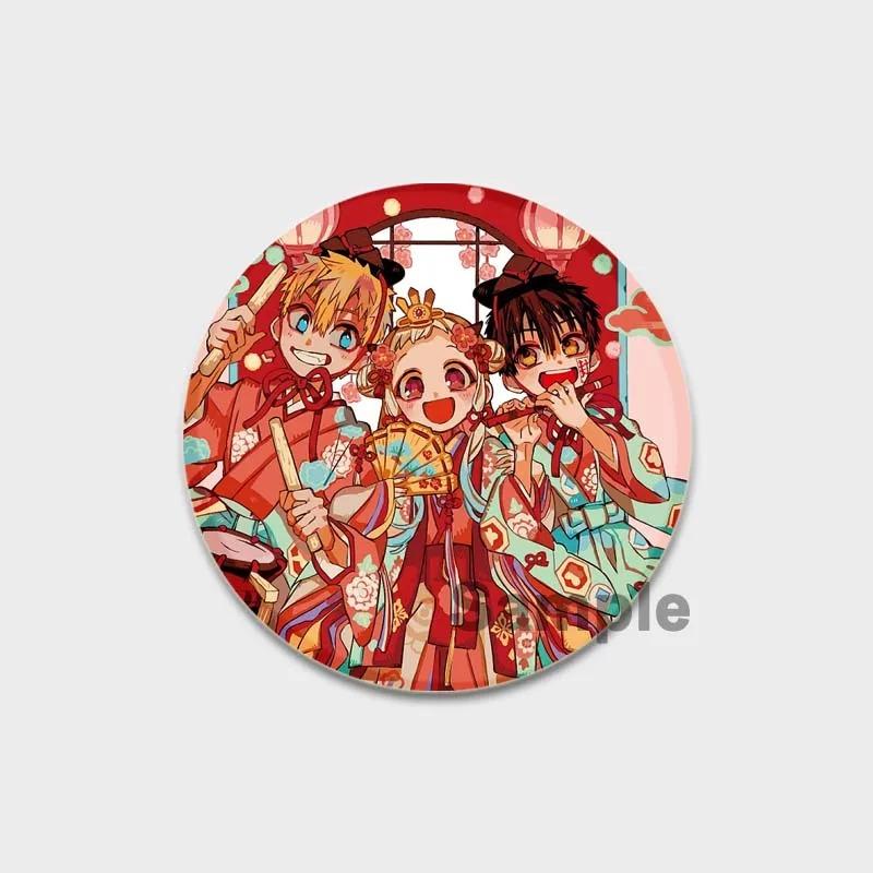 32/44/58 мм эмалевые булавки ручной работы, ювелирные аксессуары, аниме-брошь-булавка в виде унитаза Ханако-кун для одежды, украшения для рюкзака, значок для косплея