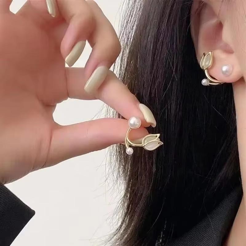 Korean Fashion Zircon Drop Earrings for Women Jewelry 2026 Trending New Luxury Women's Geometric Hoop Earrings Pendientes Gifts