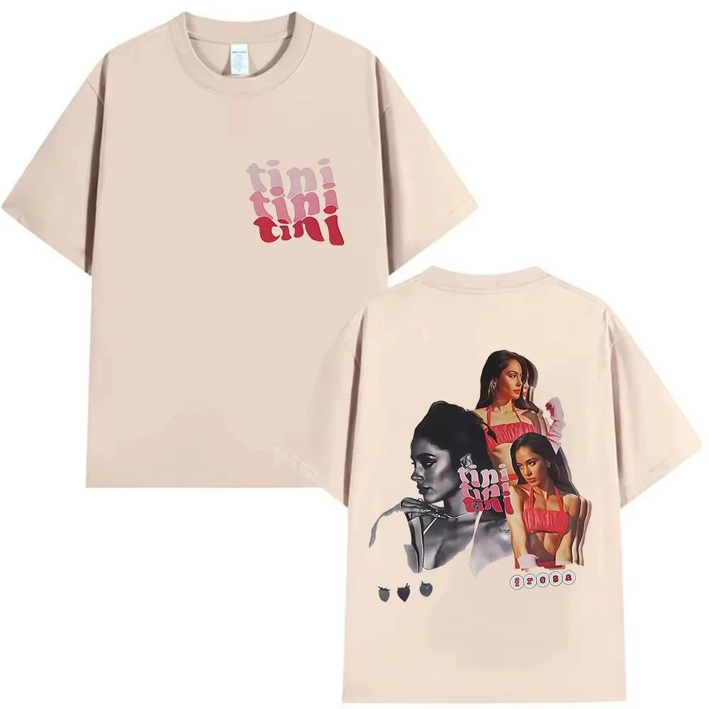 Fashion Summer Shirts Singer TINI STOESSEL Futtura Tour 2026 Album Merch Tshirts Mens Women Pop Music Short Sleeve Tshirts