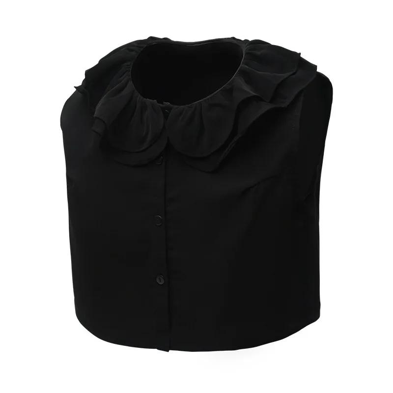Perfect Match Sweet Fake Collar For Women White Black Blouse Vintage Detachable Shirt Collar False Collar Lapel Blouse Top Fuax Cols