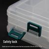 Fishing Gear Storage Box with Double-Sided Lure Compartments and Soft Bait Holder