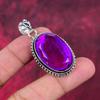 Подвеска из драгоценного камня ручной работы с фиолетовым тройным опалом, подвеска из стерлингового серебра 925 пробы, антикварные ювелирные изделия, для подарка на помолвку