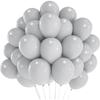 Balloon - Grey - 10" 25 Cm - 50 Pieces - Natural Latex - Helium Inflatable