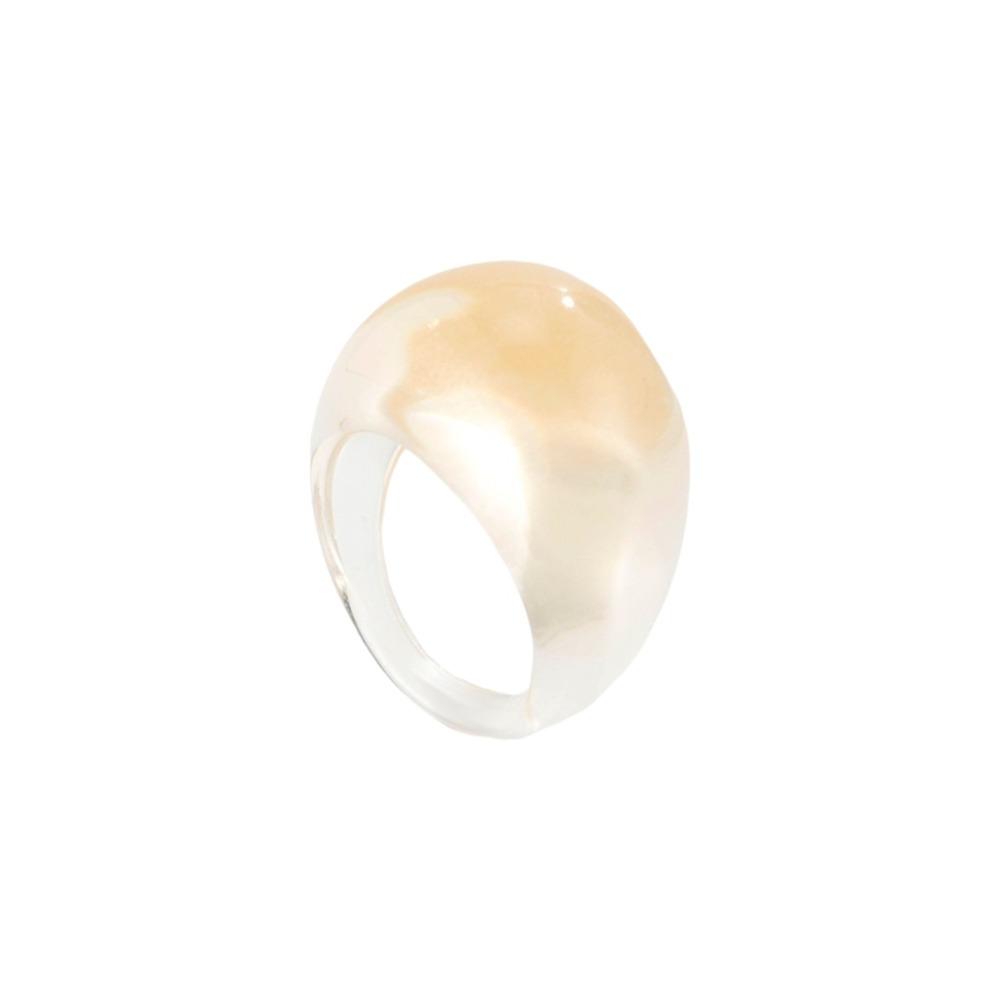 Dome Transparent Resin Ring Multicolour Irregular Ring Unique Acrylic Geometric Ring Jewelry