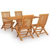 VidaXL Salon de Jardin 5 pcs Mobilier de Repas Ensemble de Salle à Manger Table et Chaises à Dîner Extérieur Patio Bois de 3059593
