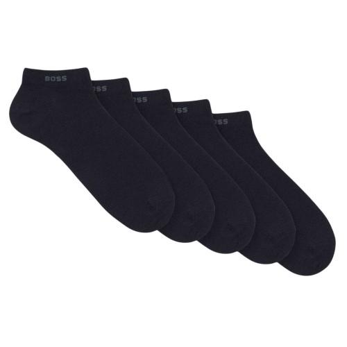 Boss Mens Cotton Blend Ankle Socks (Pack of 5)